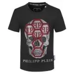 philipp plein t-shirt homme 2019 hommesy qp red 19443 skull